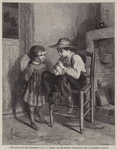 The Lesson on the Flageolet by European School