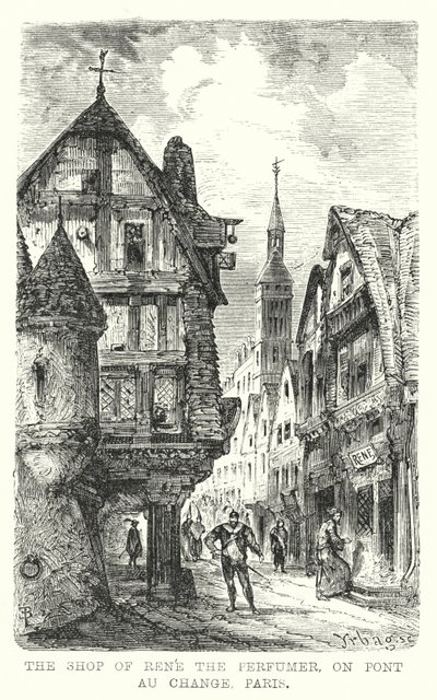 The Shop of Rene the Perfumer, on Pont au Change, Paris by European School