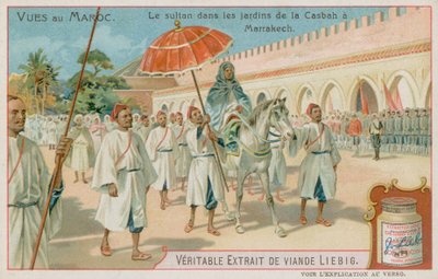 The Sultan Visits the Gardens of the Casbah in Marrakesh by European School
