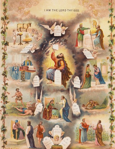 The Ten Commandments by European School