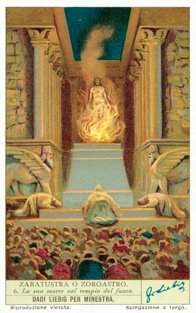 The death of Zoroaster in the Fire Temple by European School