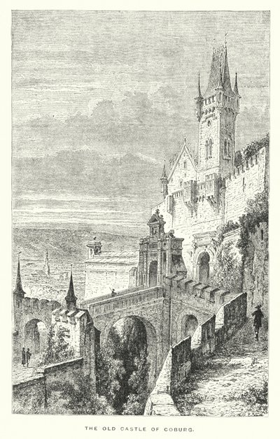The Old Castle of Coburg (engraving) by European School