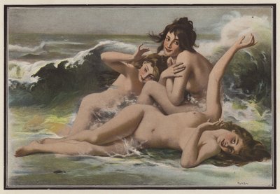 Three Women Among the Waves by European School