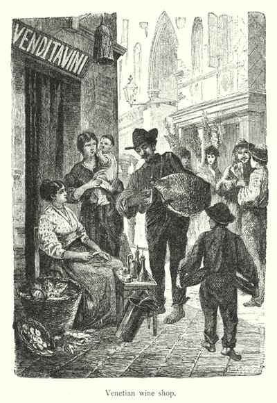 Venetian wine shop by European School