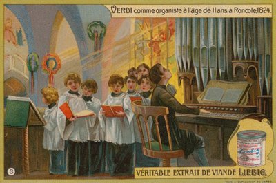 Verdi Playing the Organ in Roncole by European School