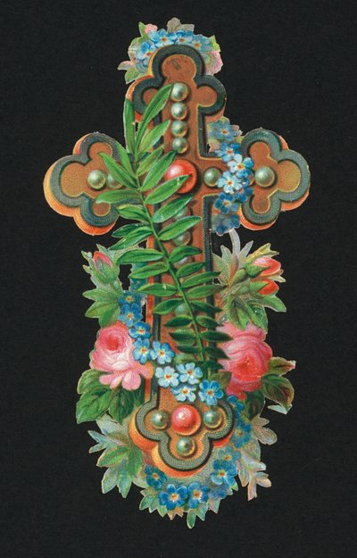 Victorian Scraps: Holy Cross by European School
