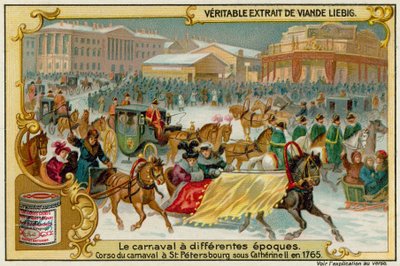 Winter Carnival in St Petersburg in 1765 by European School