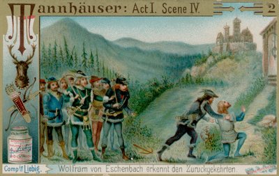 Wolfram and His Companions Find Tannhauser by European School
