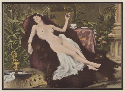 Woman Smoking After a Bath by European School