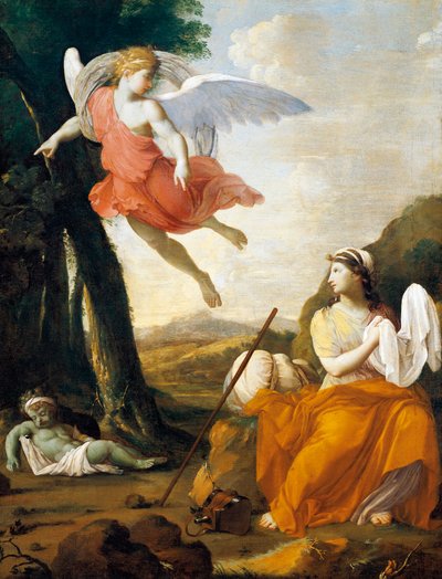 Hagar and Ishmael Saved by an Angel by Eustache Le Sueur