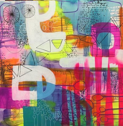 Vibrant Abstract Layers by Eva Vig
