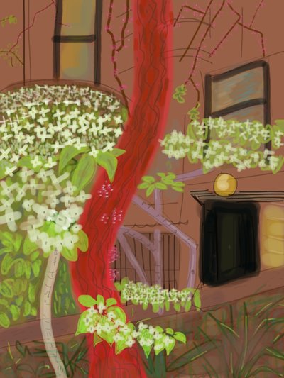 Flowering Dogwood Trees, 2015 by Evan Sklar