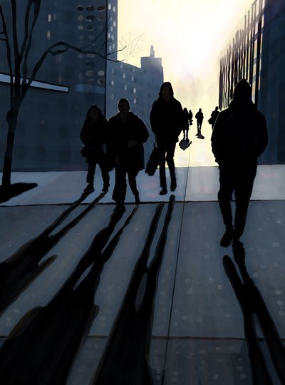 Manhattan Sidewalk by Evan Sklar