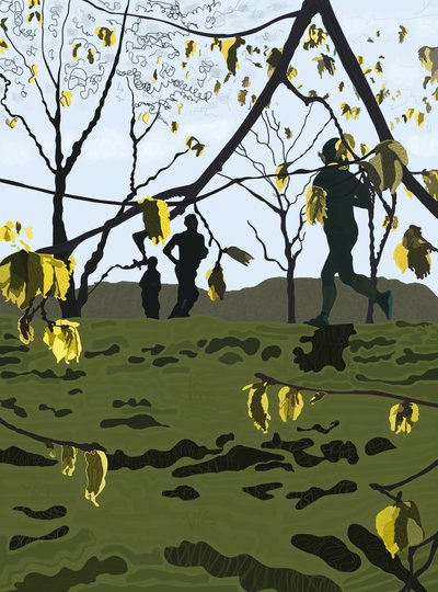 Runners, Prospect Park by Evan Sklar