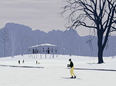 Skier, Prospect Park, Brooklyn by Evan Sklar
