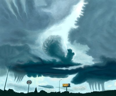 Clouds on Highway by Evan Sklar