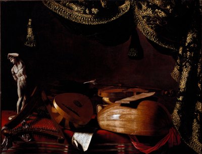 Still Life with Musical Instruments by Evaristo Baschenis