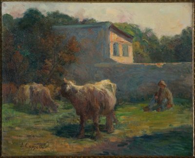 Grazing Cows by Evaristo Cappelli