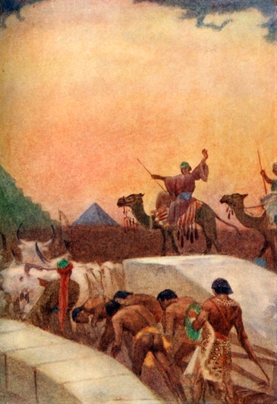 Hauling Blocks of Stone for the Pyramids by Evelyn Paul