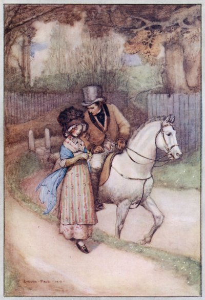 Illustration for Cranford by Mrs Gaskell by Evelyn Paul