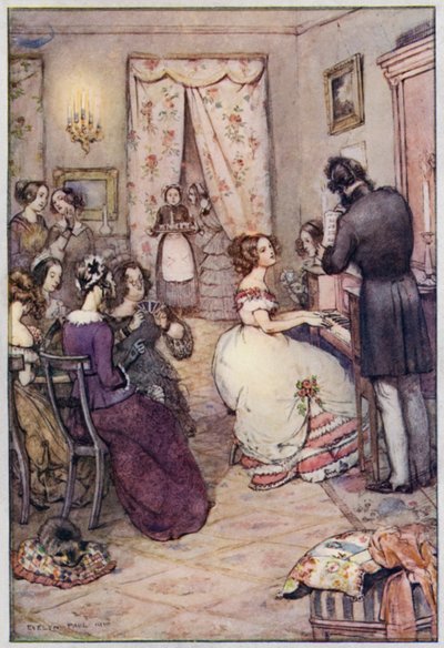 Illustration for Cranford by Mrs Gaskell by Evelyn Paul