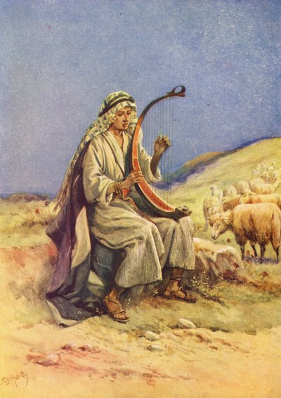 David Playing His Harp by Evelyn Stuart Hardy