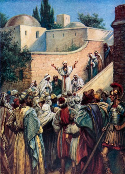 Peter tells them about Jesus by Evelyn Stuart Hardy