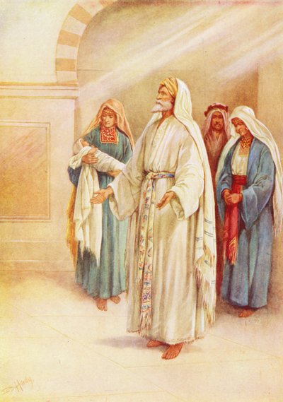 Zacharias and Elizabeth with Baby John by Evelyn Stuart Hardy
