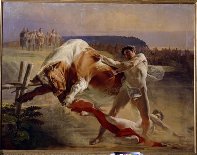 The Trial of Strength of Yan Usmovets by Evgraf Sorokine
