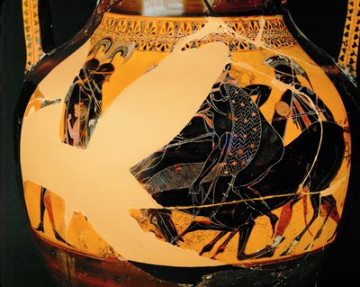 Combat scene. Black-figured amphora by Exekias Exekias