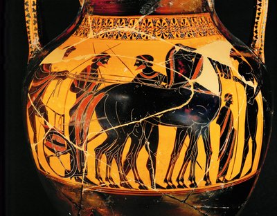 The departure of the warrior in his chariot by Exekias Exekias