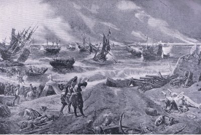 James II at the Battle of La Hogue, 23rd May 1692 by Eyre Crowe
