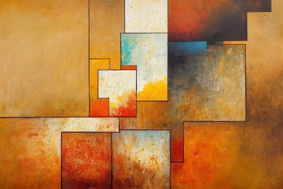 Abstract Shapes & Lines in Vibrant Colors by F. Abderrahim
