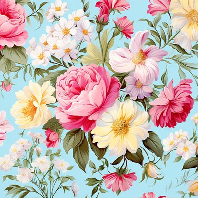 Beautiful Pink Floral Pattern by F. Abderrahim