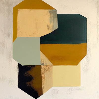 Brown Abstract Shapes by F. Abderrahim
