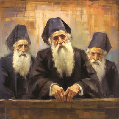Portrait of Religious Elders of the Clergy by F. Abderrahim