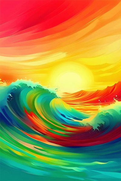 Waves in a Rainbow Sea by F. Abderrahim