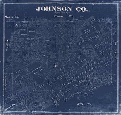 Blueprint Shows Land Ownership by F. G.; Texas. General Land Office Blau