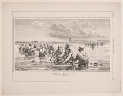 Eel Fishers in Limfjord by F. Hendriksen
