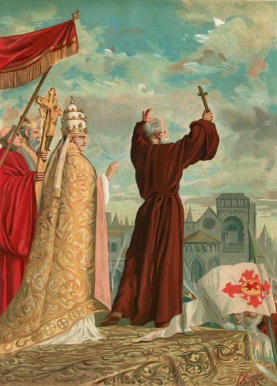 Peter the Hermit Preaching the Crusade by F. Xumetra
