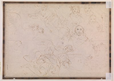 Studies for the Head of Christ and Angels by Fabio Canal