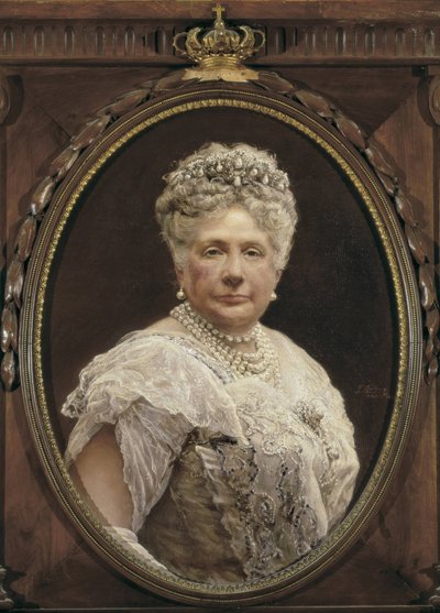 Portrait of Isabella of Borbon, Infanta of Spain, daughter of Isabella II and sister of Alfonso XII by Federico Godoy y Castro
