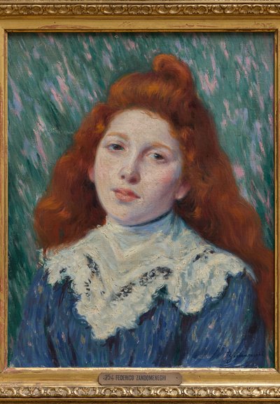 Girl with White Collar by Federigo Zandomeneghi