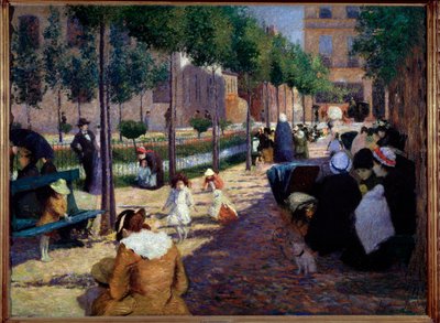 View of Antwerp Square, Paris by Federigo Zandomeneghi