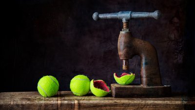 Pressed Tennis Balls by Felice Angelino