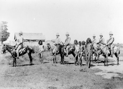 Dacoits Being Brought in by Mounted Infantry, c.1890 by Felice Beato