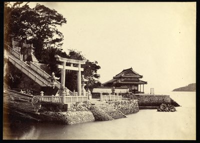 Entrance of the Temple of Kami-Hamayou at Shimonoseki by Felice Beato