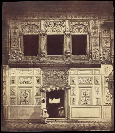 Interior of the Sikh Temple with Marble Mosaic by Felice Beato
