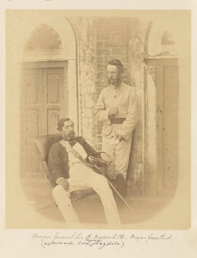 Major-General Sir R. Napier and Major Greatherd by Felice Beato
