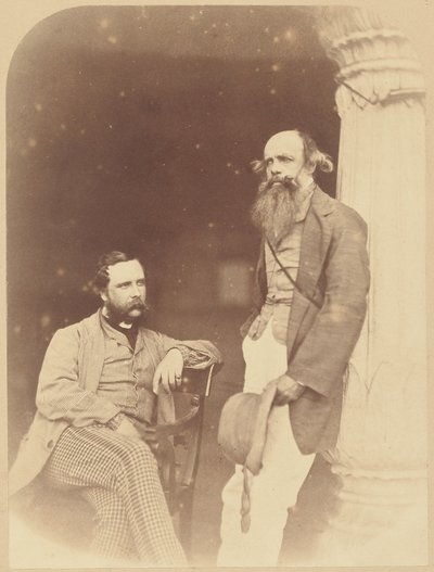 Portrait of Two European Men, One Seated, One Standing by Felice Beato